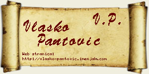 Vlaško Pantović vizit kartica